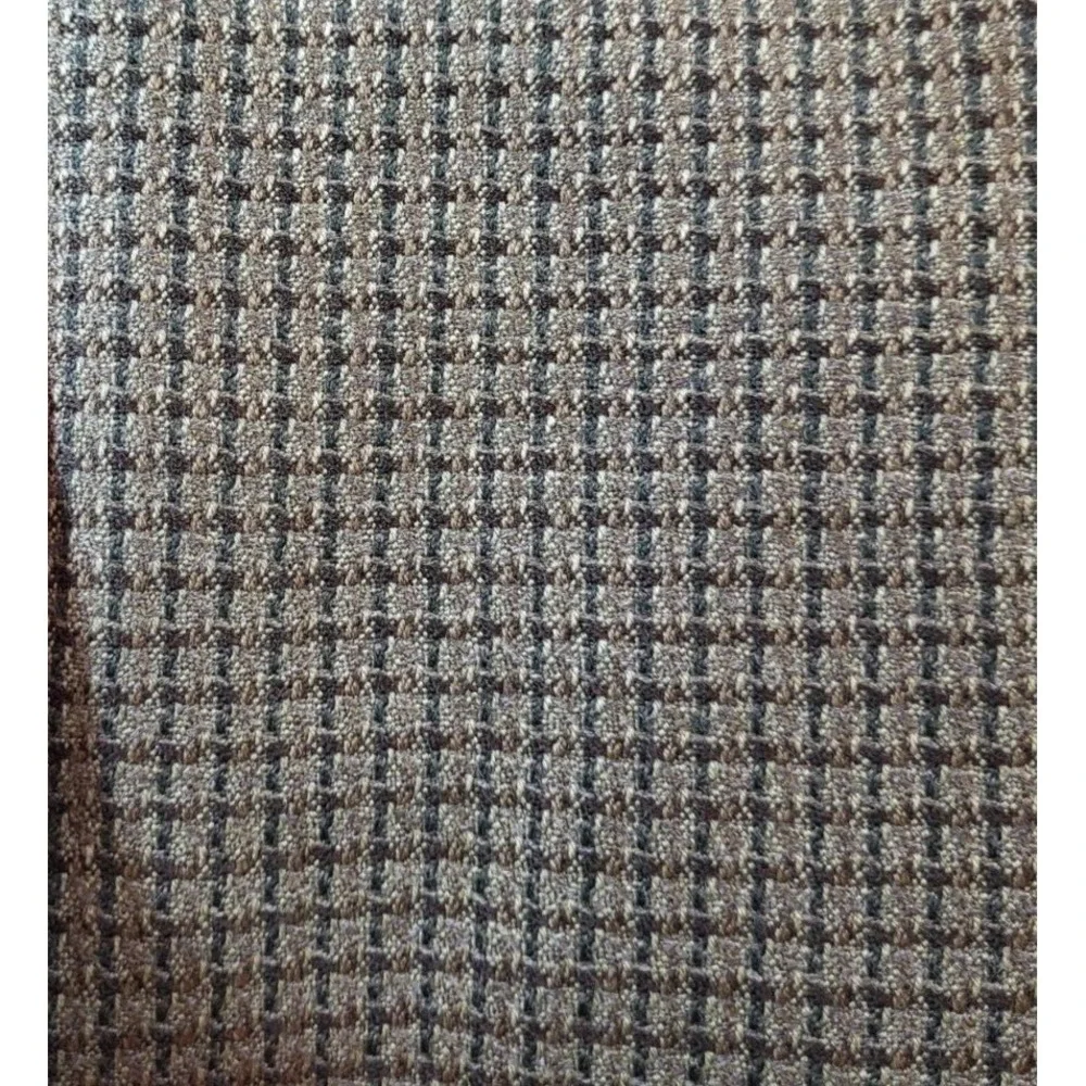 Louis Feraud‎ Olive Brown Wool Plaid Blazer 2 Front Button Lined Size 43R